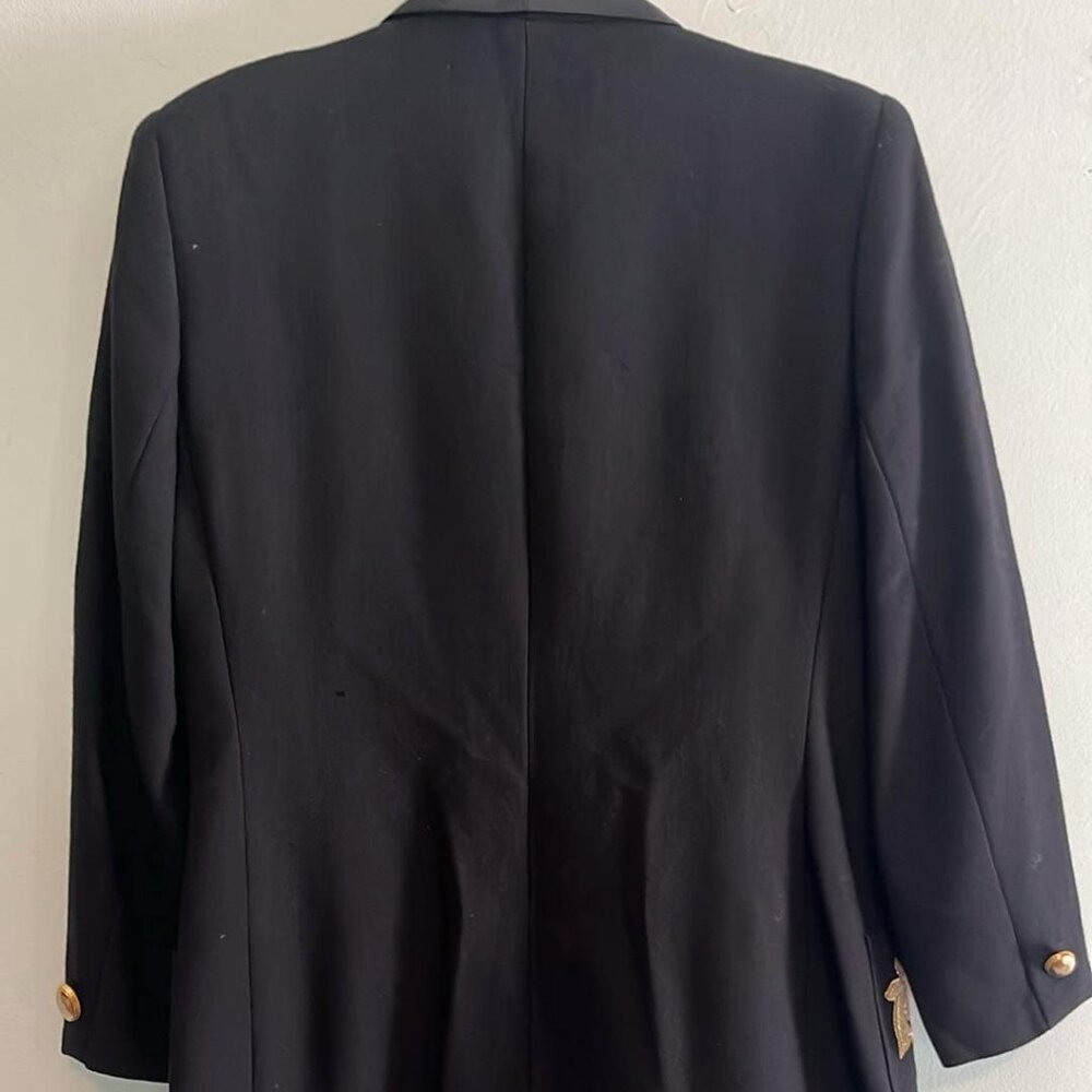 VTG 90s Oleg Cassini Woman's SZ 8 Jacket Blazer Embellished Tailored Military Lo - Picture 8 of 13